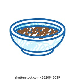 khao pad thai cozinha ícone doodle esboço vetor. khao pad thai cozinha sinal. ilustração símbolo isolado