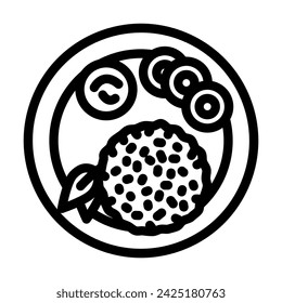 icono de línea de cocina tailandesa khao pad vector. signo de cocina tailandesa khao pad. símbolo de contorno aislado ilustración negra