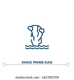 khao phing kan outline vector icon. simple element illustration. khao phing kan outline icon from editable thailand symbols concept. can be used for web and mobile
