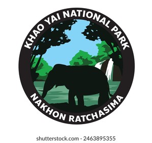 Khao Yai National Park Thailand Vector Logo