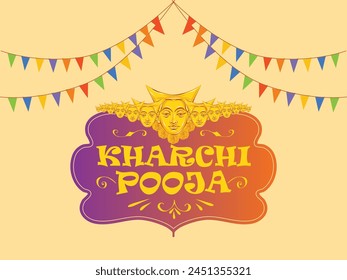 Kharchi Puja is a Hindu festival from The state of Tripura, India. Logo Design for the same with illustration.