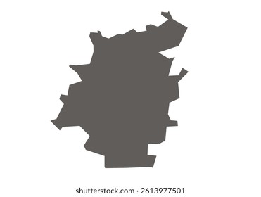Khargone District Map Highlighted on Madhya Pradesh State Map