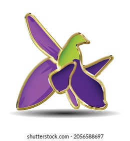 Khari Bulbul - Ophrys Caucasica flower vector illustration. Xarı bulbul flower realistic vector. Symbol of Azerbaijani martyrs. Symbol of Karabakh, Shusha. 3d illustration