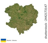 Kharkiv, Oblasts of Ukraine Topographic Map (EPS)