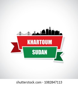 Khartoum skyline - Sudan - vector illustration