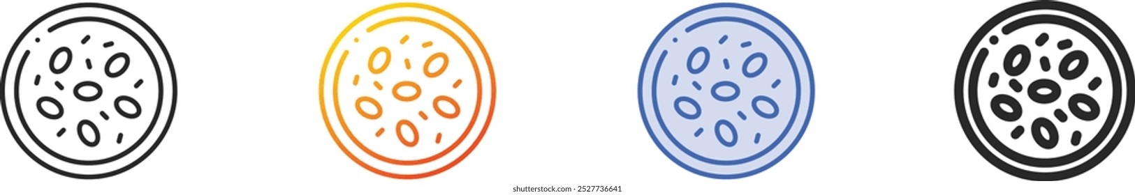 Kheer icon.Thin Linear, Gradient, Blue Stroke and bold Style Design Isolated On White Background