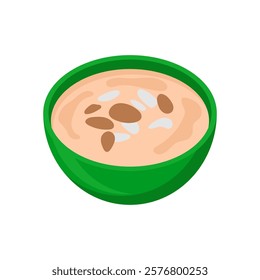 Kheer, Sweets Vector Illustration Isolated