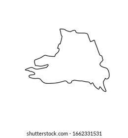 Kherson region map in country of Ukraine
