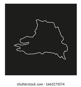 Mapa de la región de Kherson en el país de Ucrania