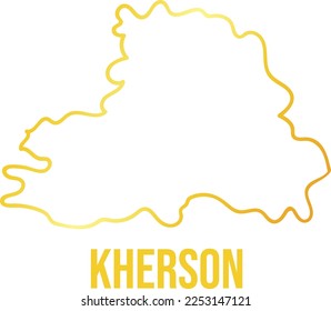 Mapa del vector de contorno de la región de Kherson