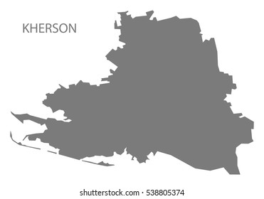 Kherson Ukraine Map grey