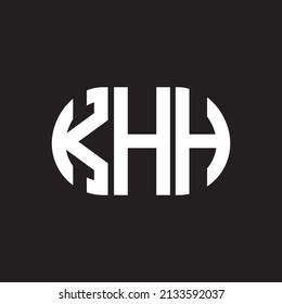 KHH letter logo design on black background. KHH creative initials letter logo concept. KHH letter design.
