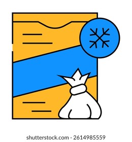 khinkali frozen meal line icon vector. khinkali frozen meal sign. isolated symbol illustration