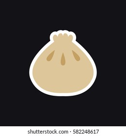 khinkali icon. Georgian national food. vector illustration