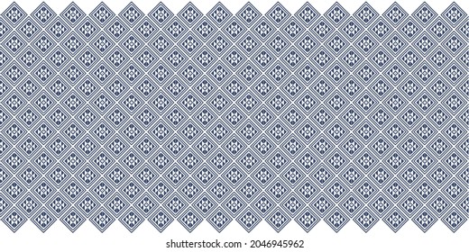 Khit Bai Sri Pattern.THAI CRAFT Wallpaper, For Clothes, Shirts, Dresses and other textile products. Handwoven Textiles Thai Traditional Textiles.Seamless Vector Image