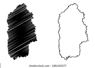 Khmelnytskyi Oblast (Administrative divisions of Ukraine, Oblasts of Ukraine) map vector illustration, scribble sketch Khmelnychchyna map