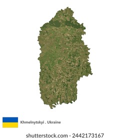 Khmelnytskyi, Oblasts of Ukraine Topographic Map (EPS)
