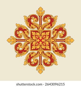 Khmer Angkor Ornament Style, Kbach Khmer, Khmer Swirl