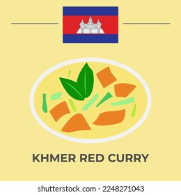 Khmer Red Curry vector eps 10. easy to edit
