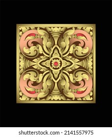 Khmer Traditional Art Ornament of Cambodia.