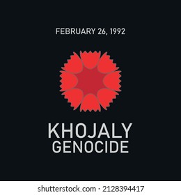 Khojaly Genocide 26 february day Bitter day in Azerbaijan vector graphic element Illustration template design