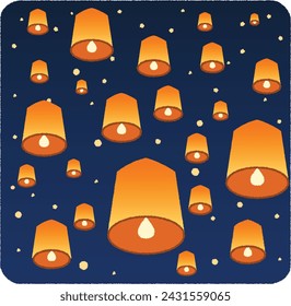 The Khom Roi Festival is a festival held in Thailand in mid-November every year, where lanterns are released into the sky to give thanks to Buddha, the founder of Buddhism.
