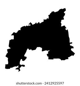 Mapa de la región de Khomas, división administrativa de Namibia. Ilustración vectorial.