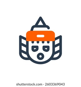 Khon Mask Vector Icon for Songkran