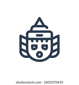 Khon Mask Vector Icon for Songkran