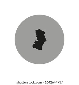 khovd region map in country of mongolia