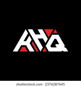 KHQ Dreieck-Buchstaben Logo Design mit Dreieck-Form. KHQ Dreieck Logo Design Monogramm. KHQ Dreieck-Vektorlogo-Vorlage mit roter Farbe. KHQ Dreieckslogo Einfach, elegant und luxuriös.