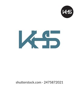 Diseño de monograma de letra de logotipo KHS