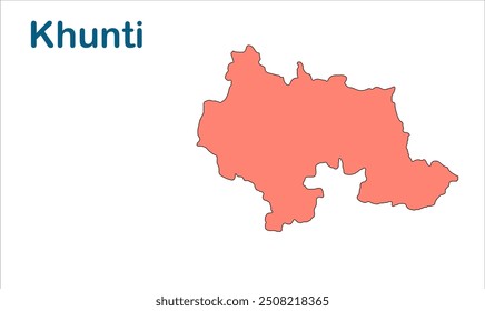 Mapa da subdivisão de Khunti, Distrito de Khunti, Estado de Jharkhand, República da Índia, Governo de Jharkhand, Território indiano, Índia Oriental, Política, Aldeia, Turismo