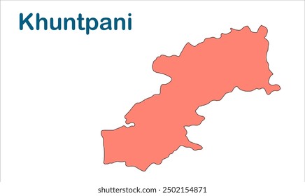 Khuntpani subdivision map, Pashchimi Singhbhum District, Jharkhand state, Republic of India, Government of Jharkhand, Indian territory, Eastern India, politics, village, tourism