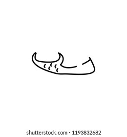 khussa, kolhapuri icon. Element of Pakistan culture for mobile concept and web apps illustration. Thin line icon for website design and development, app development