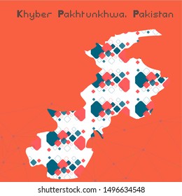 Khyber Pakhtunkhwa Pakistan Illustrated Map