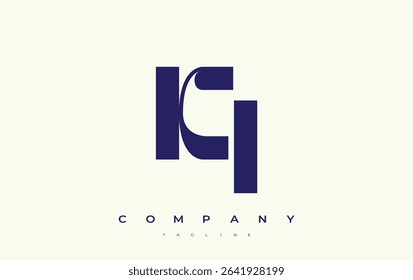 KI Abstract Geometric Logo Design. Modern and elegant logo design with simplistic typography elements, showcasing branding excellence.