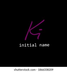 Logo manuscrito de KI para su identidad