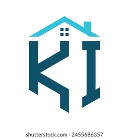 KI House Logo Design Template. Letter KI Logo for Real Estate, Construction or any House Related Business