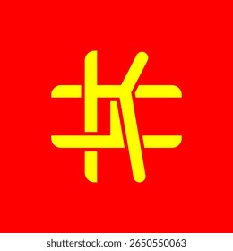 KI or IK monogram logos overlapping