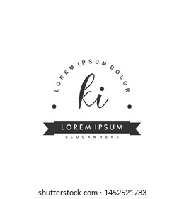 KI Initial beauty monogram logo vector