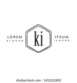 KI Initial beauty monogram logo vector
