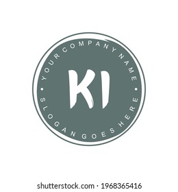 KI Initial Logo Branding Brush Hochzeitsgeschäft