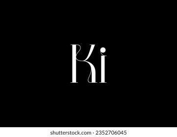 Logo-Design von KI Letter und Monogramm-Logo
