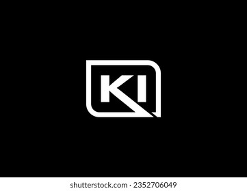 KI Letter logo design and monogram logo