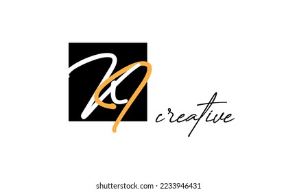 
Letras de KI diseño creativo del logotipo del tipo de letra moderno