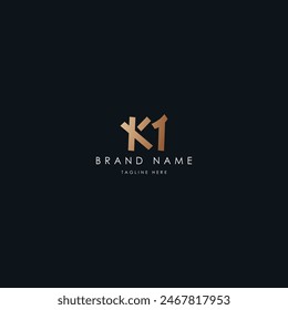 KI letters vector logo design