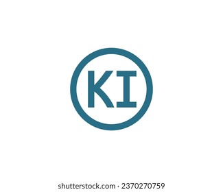 Plantilla vectorial de diseño de logotipo de KI