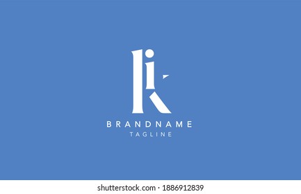 Letra minúscula ki icono inicial Ilustración vectorial de diseño