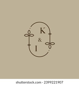 KI Hochzeit-Logo in hochwertigem professionellem Design, das gut in allen Printmedien drucken kann